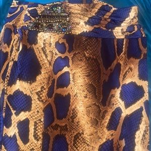 Snake print skirt